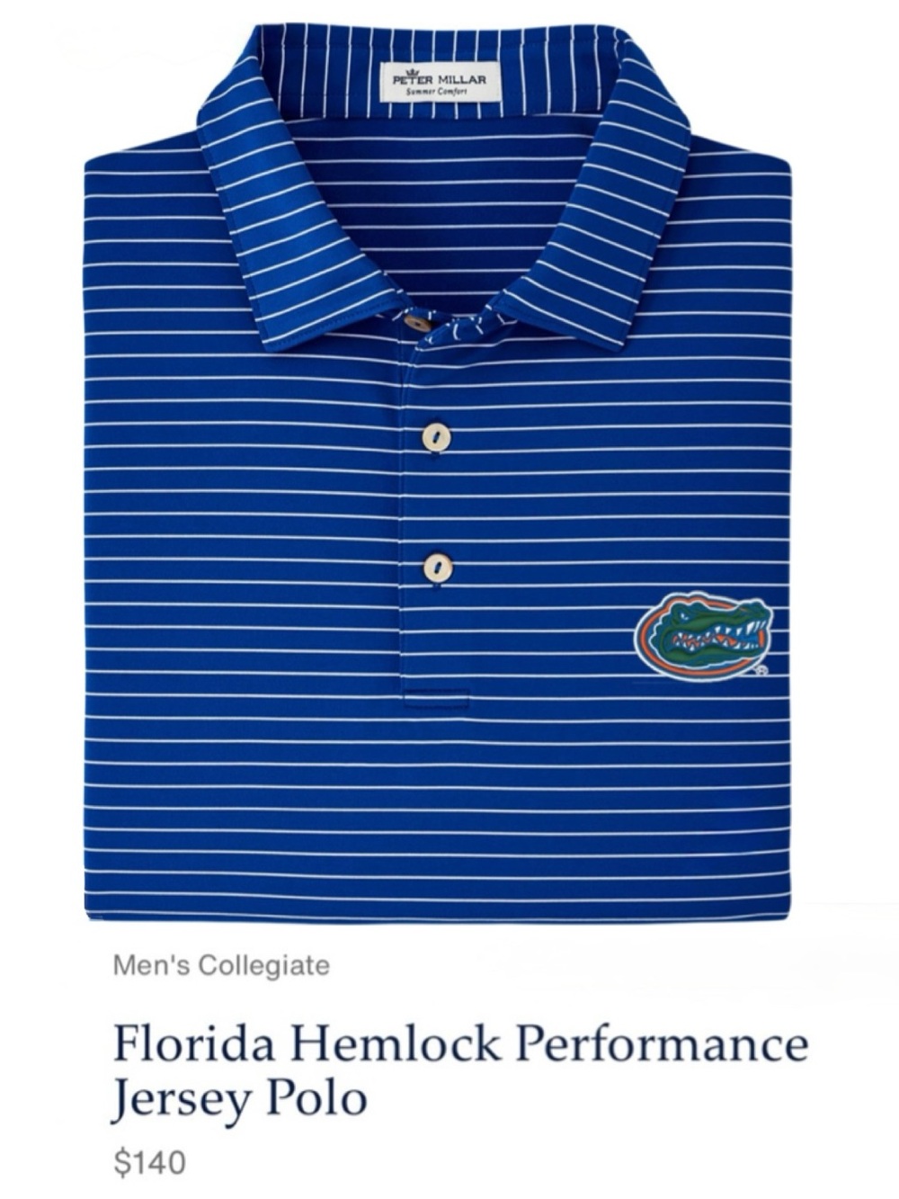 PETER MILLAR Florida Hemlock Performance Jersey Polo